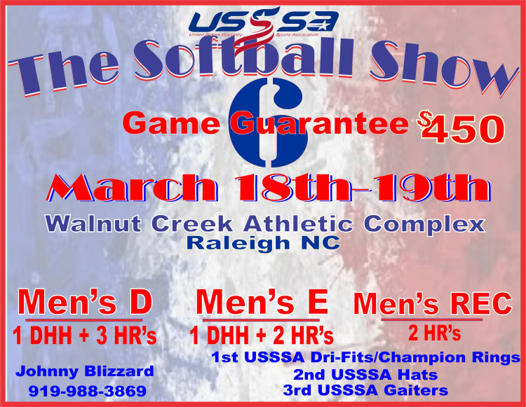 The “Softball Show” 6 GG Raleigh NC (2023) Raleigh, NC USSSA North