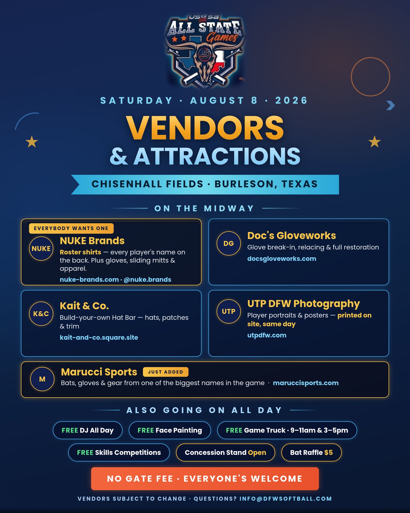 Vendors and attractions poster